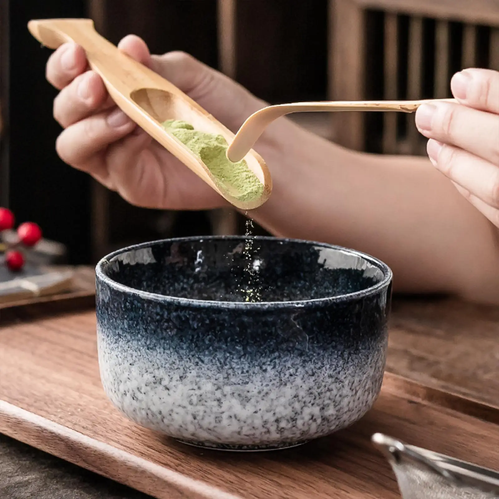 Matcha Bowl Chawan - ชามมัทฉะเซรามิกสไตล์ญี่ปุ่น ทำมือ ชากัน ถ้วยพอร์ซเลนที่มีเอกลักษณ์เฉพาะตัวสำหรับพิธีชงชาเขียวแบบดั้งเดิมและบริการบนโต๊ะอาหาร