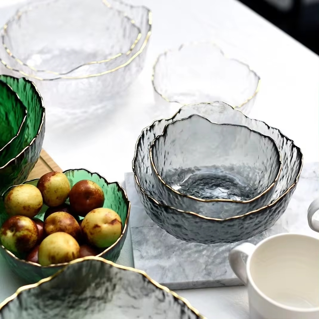 ชามสลัดแก้วขนาดใหญ่ขอบสีทอง ชา - Matcha Bowl Chawan บทวิจารณ์และราคา